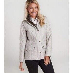 BARBOUR Cavalry Polarquilt Quilted Jacket Women's Size 12 Pearl/Rustic RRP$275